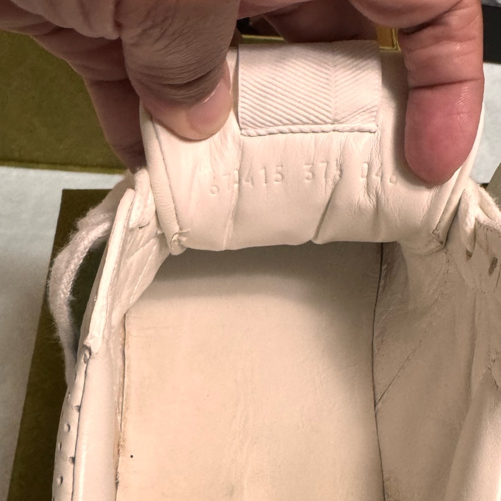 GG White Leather Sneakers W- 7.5